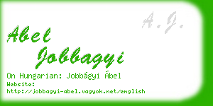 abel jobbagyi business card