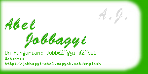 abel jobbagyi business card